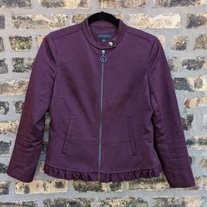 Maroon Moto Blazer